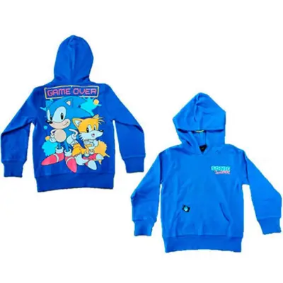 Sonic-The-Hedgehog-hættetrøje-blå-str.-6-12-år