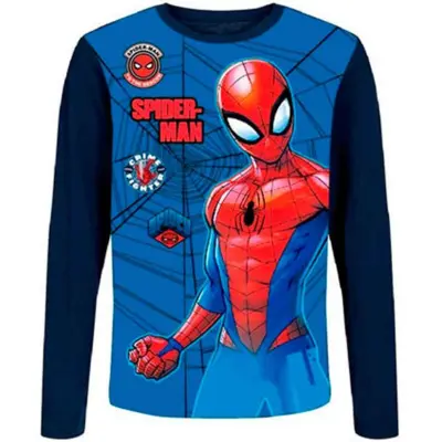 Spiderman-t-shirt-bomuld-navy-str.-3-8-år