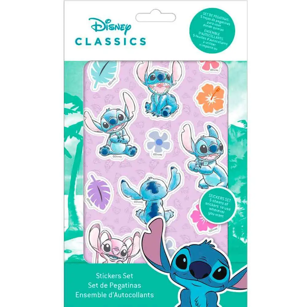 Lilo og Stitch Klistermærke Sæt 5 ark | Lev. 1-3 dage