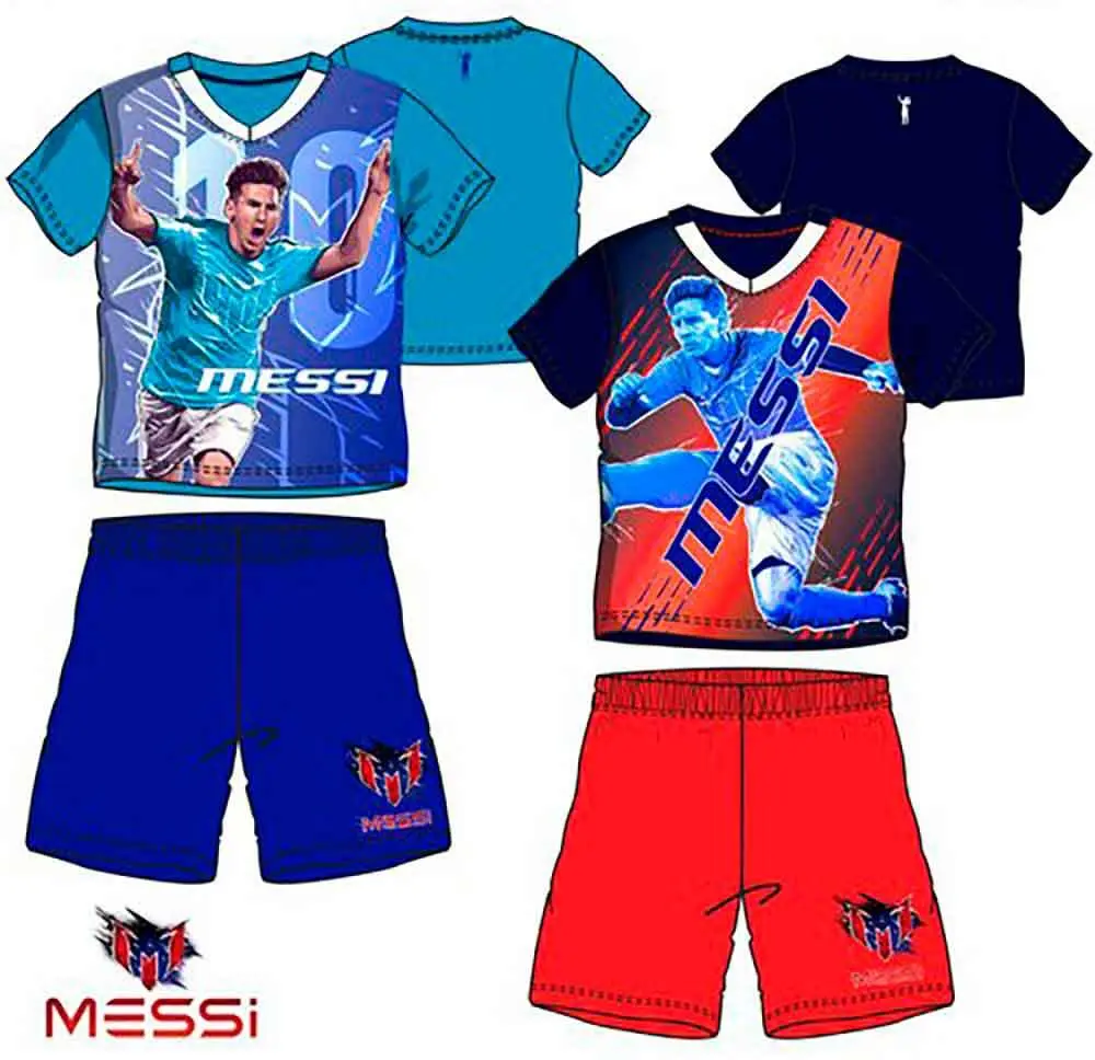 montage Robe Afslut Lionel Messi Sommer Pyjamas Rød eller Blå | Udsalg