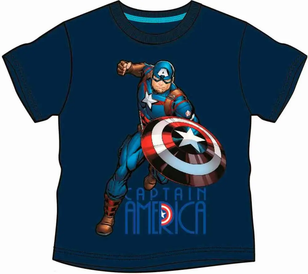 mild fiktiv bidragyder Avengers Kort T-shirt Captain America til Børn