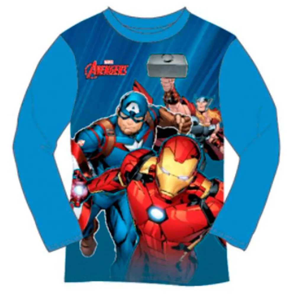 klamre sig Merchandising arsenal Marvel Avengers T-shirt Langærmet Blå