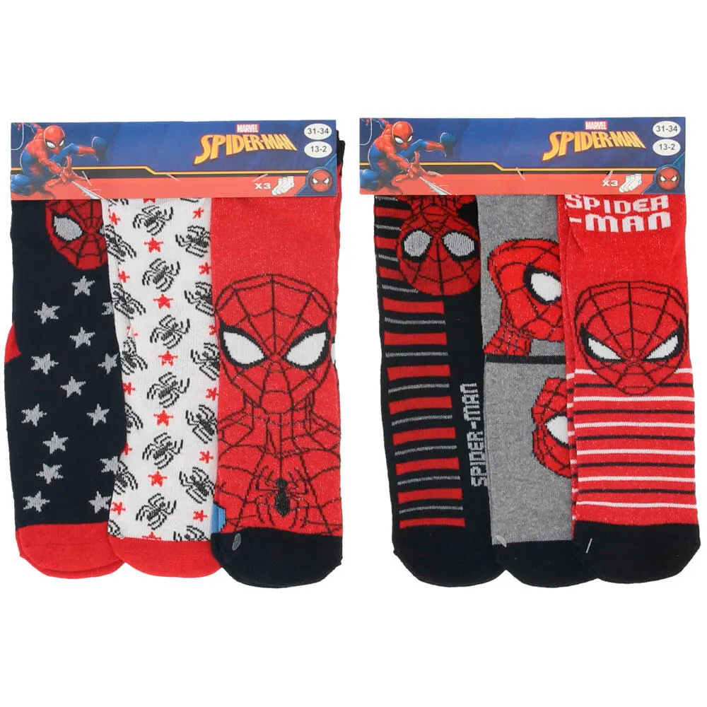 Så hurtigt som en flash Rotere automat Marvel Spiderman Sokker 3-pak | Lev. 1-3 dage