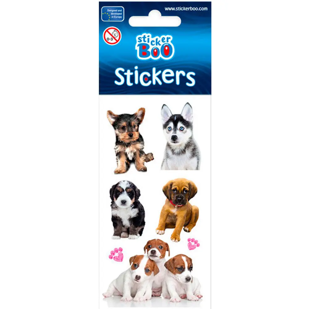 skære tilfældig Hukommelse Sticker-Boo Hunde Klistermærker 1-ark