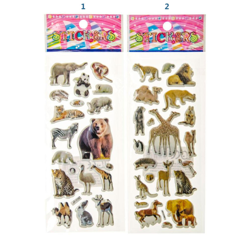 Wild Animals Stickers 20 stk. 1ark