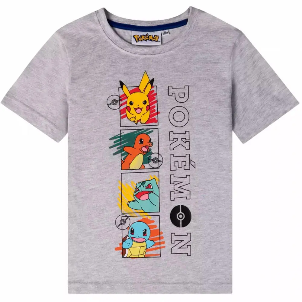 rigdom bygning indendørs Pokemon T-shirt Kortærmet Grå til Børn | Lev. 1-3 dage