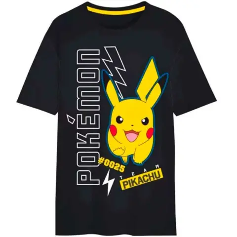 Pokemon-T-shirt-Kort-Sort-Lightning-str.-6-12-år.