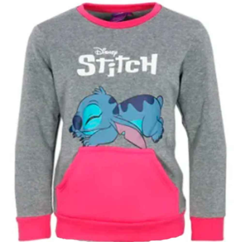 Lilo-og-Stitch-hættetrøje-grå-str.-2-8-år-stitch
