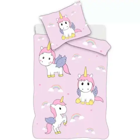 Unicorn-sengetøj-junior-100x140cm-Rainbow