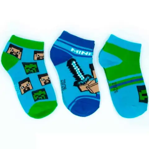 Minecraft-sokker-korte-Steve-Creeper