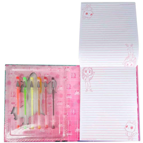 Gabbys-Dollhouse-notesbog-med-gel-penne