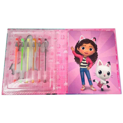 Gabbys-dollhouse-notesbog-med-gel-penne-6-stk