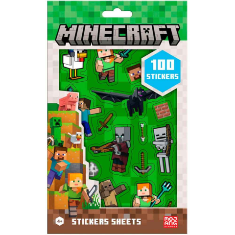 Minecraft Klistermærker 100 stk 5 ark