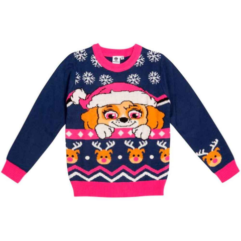 Paw-Patrol-julesweater-Skye-str.-4-8-år