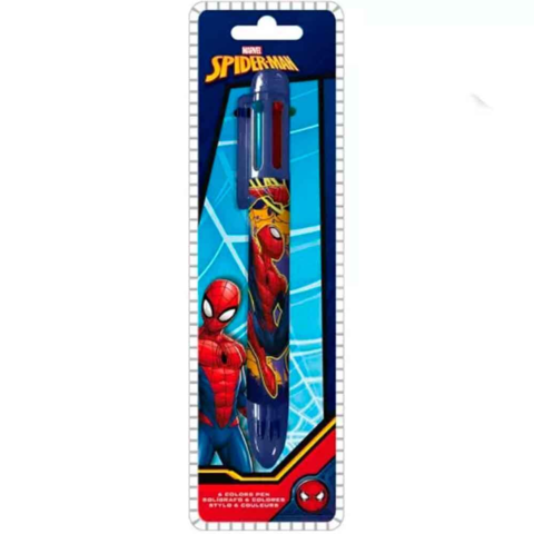 Spiderman-Kuglepen-Multicolours-med-6-farver