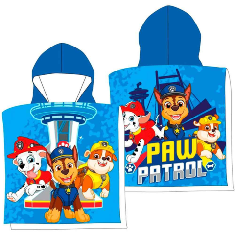 Paw-Patrol-Poncho-Blå-55x110cm