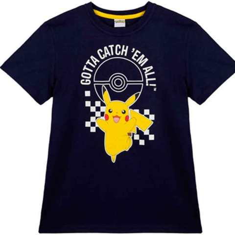 Pokemon-t-shirt-kortærmet-str.-6-12-år-Pikachu