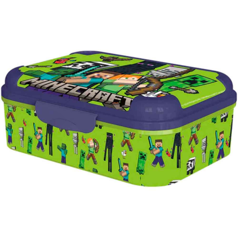 Minecraft-Madkasse-Grøn-17-x-13,5-x-6-cm.