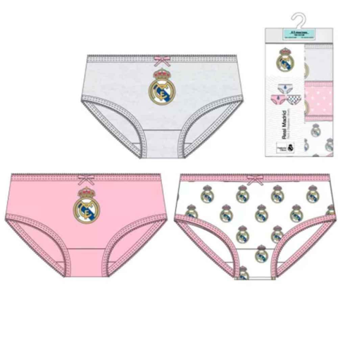 Real-Madrid-Trusser-3-pak-Pink-Grå-2-8-år.