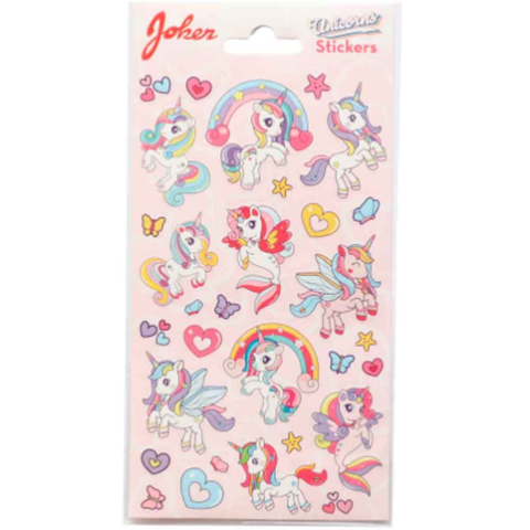 Enhjørning-Klistermærker-1-ark-Cute