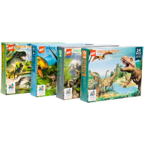 DInosaur-puslespil-24-brikker