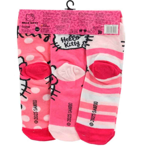 Hello-Kitty-strømper-3-pak-lyserøde.