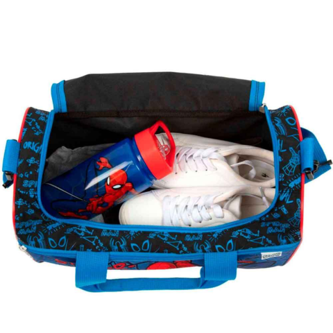 Spiderman-sportstaske-blå-35cm