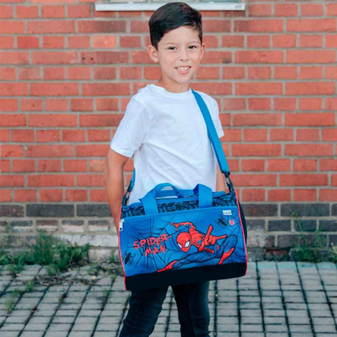 Spiderman-sportstaske-blå