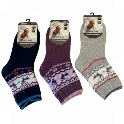 Angora-uld-strømper-med-reindeer