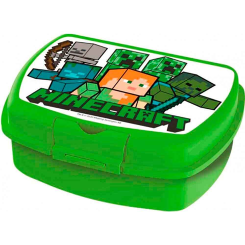 Minecraft-madkasse-motiv-grøn-17x12x5cm