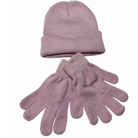 Hue-og-vanter-sæt-ensfarvet-lilla-one-size.