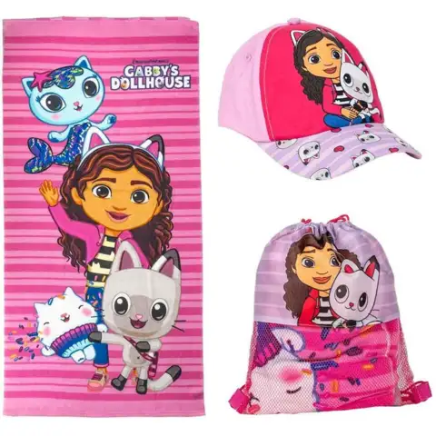 Gabbys-Dollhouse-Sommersæt-til-strand-og-ferie-eller-skole