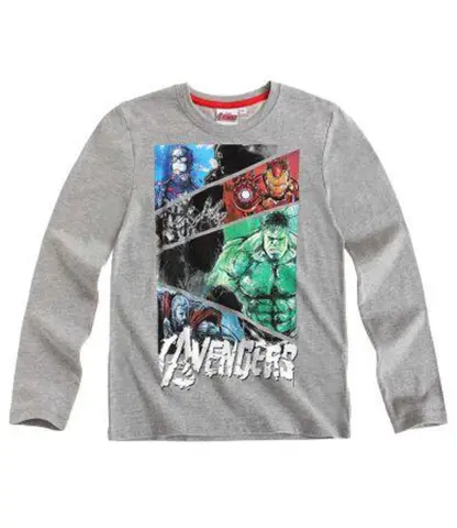 Avengers - Langærmet T-shirt gråmelange