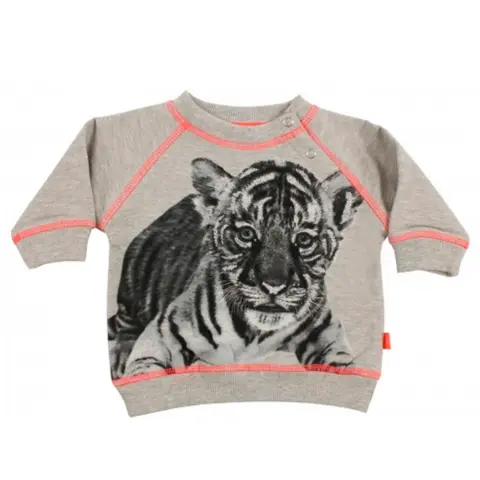 Kids-Up Sweatshirt grå tiger