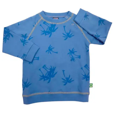 Kids-Up pullover blå med palmer