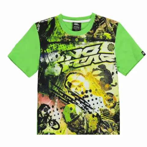 No Fear T-shirt Green Moto X