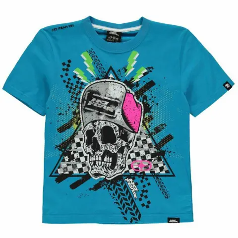 No Fear T-shirt Cobalt Skull