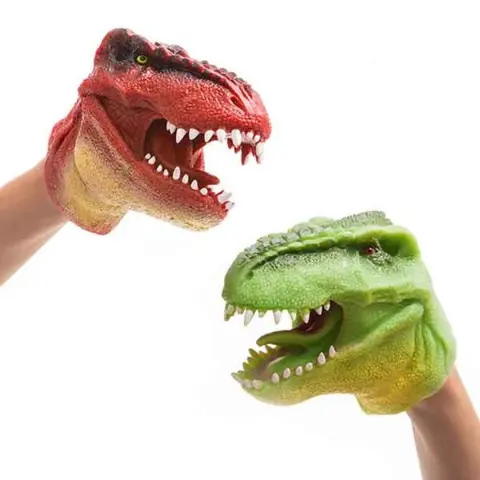 Hånddukke Dinosaur Silikone
