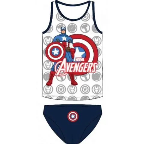 Sejt Marvel Avengers undertøjssæt i navy med Captain America