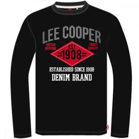 Lee cooper sort ls t-shirt til drenge