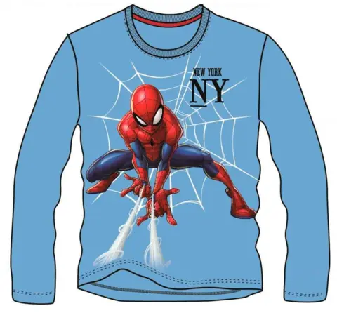 Spiderman ls t-shirt blå new york