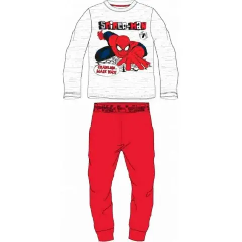 Spiderman pyjamas med grå bluse og røde bukser