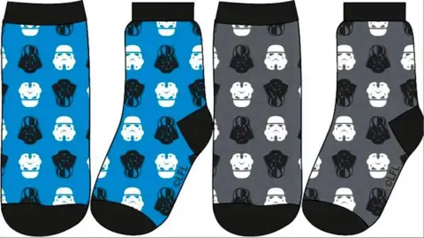 Star Wars sokker 2 pak i blå eller grå
