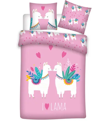 Lama sengetøj i pink