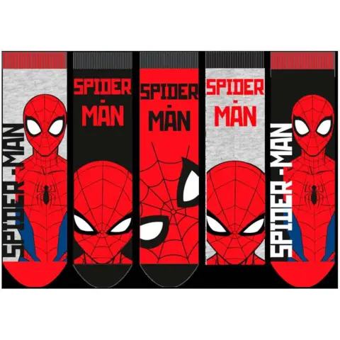 Spiderman sokker 5 pak