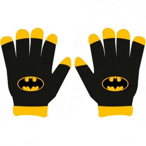 Batman fingervanter i sort med bat-logo