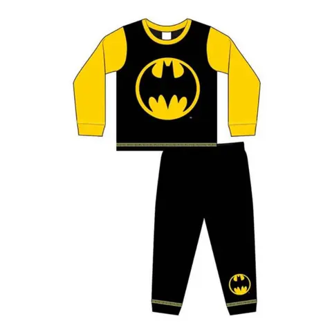 Batman pyjamas til drenge i sort gul