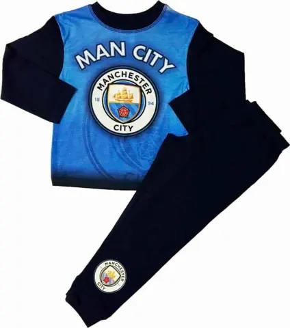 Manchester City pyjamas blå til drenge