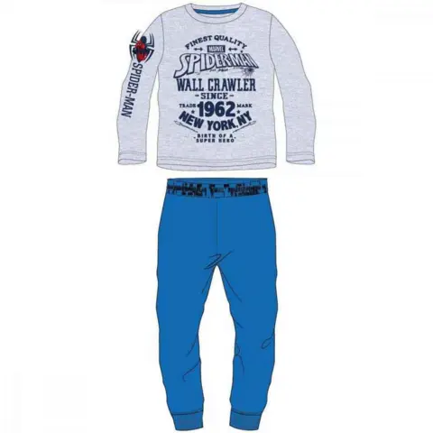 Spiderman pyjamas til drenge i grå og blå