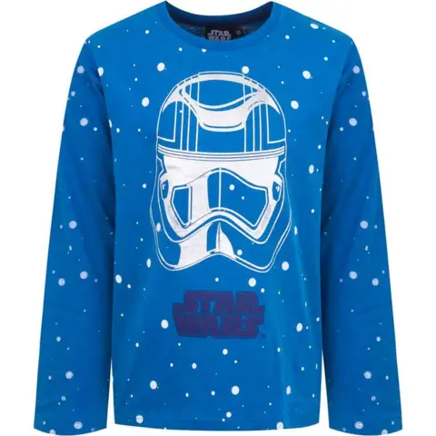 Star Wars t-shirt blå LS